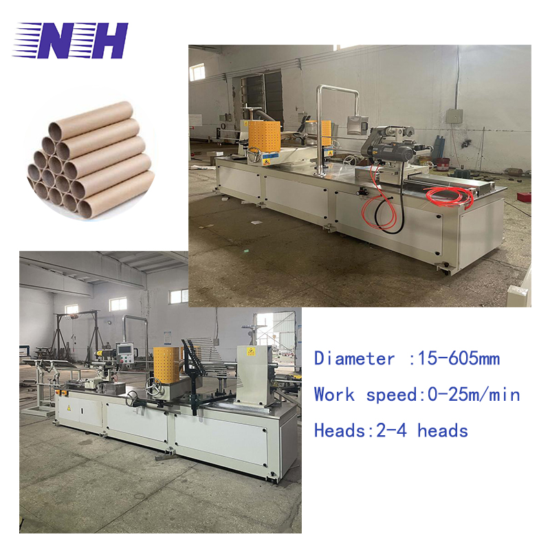 High quality 3-4 heads automatic spiral paper core tube making machine paper tuber equipment