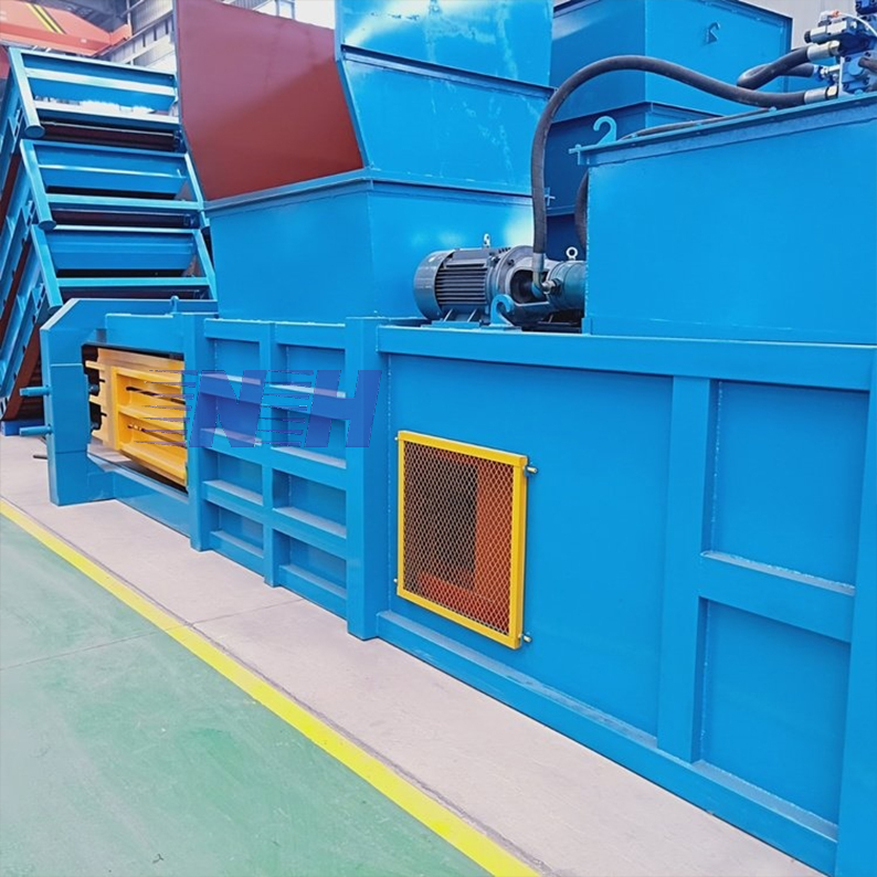 Automatic horizontal hydraulic baler and recycling cardboard baling press machine